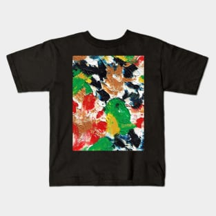 Abstract flowing flower colors art Kids T-Shirt